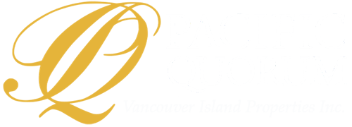 Pacific Quorum Vancouver Island Properties logo in white